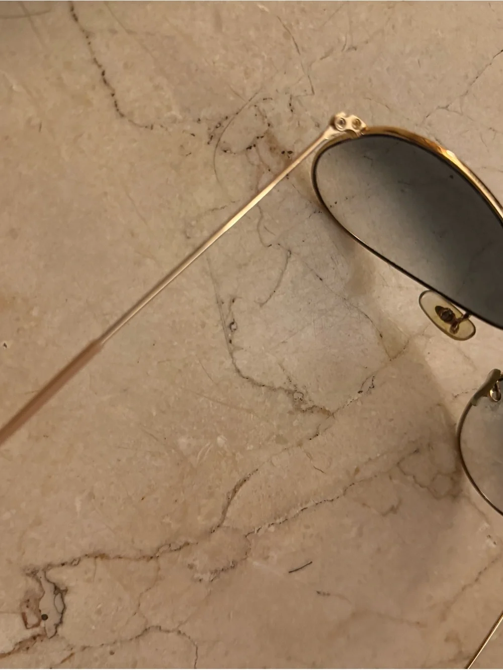 Ray-Ban Gold Frame Sunglasses with Dark Gradient Lenses